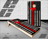 Firefighter Ax Flag Cornhole Boards