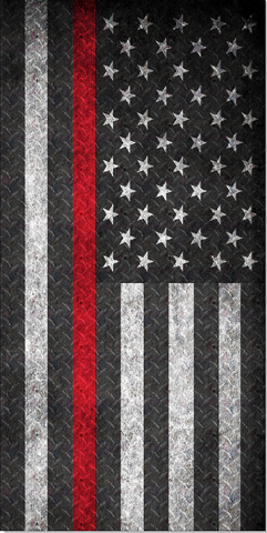 Firefighter Thin Red Line D Plate UV Direct Print Cornhole Tops