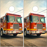 Firetruck UV Direct Print Cornhole Tops