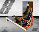 Flag Pull Mountain Cornhole Boards