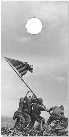 Flag Raise of Iwo Jima UV Direct Print Cornhole Tops