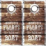 Float Your Boat Nautical Beach Cornhole Wrap