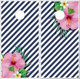 Flower Stripes UV Direct Print Cornhole Tops