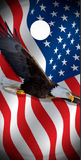 Flying Eagle American Flag Cornhole Wrap