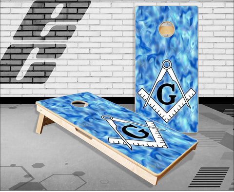 Free Masons Water Cornhole Boards