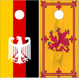 German Coat of Arms Flag UV Direct Print Cornhole Tops
