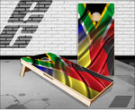 German Flag South Africa Wavy Cornhole Boards