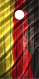 German Flag wavy Weathered Wood Cornhole Wrap