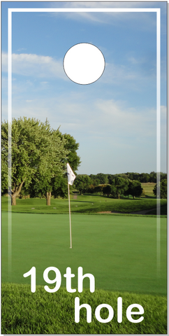 Golf 19th Hole UV Direct Print Cornhole Tops