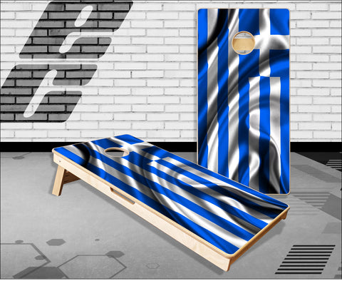 Greek Flag Cornhole Boards