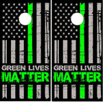 Green Lives Matter Flag Cornhole Wrap
