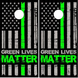 Green Lives Matter Flag Cornhole Wrap