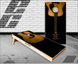 Guitar Black Cornhole Boards