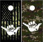 Hang Loose Camo UV Direct Print Cornhole Tops