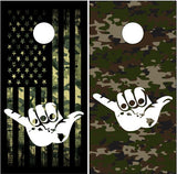 Hang Loose Camo UV Direct Print Cornhole Tops