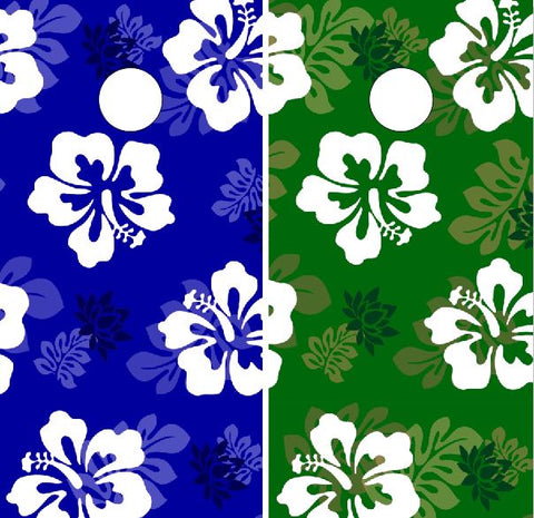 Hawaiian Flowers UV Direct Print Cornhole Tops