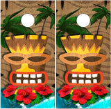 Hawaiian Tiki Man UV Direct Print Cornhole Tops