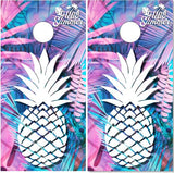 Hello Summer Beach Pineapple UV Direct Print Cornhole Tops