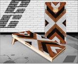 Herringbone Wood Rustic Cornhole Boards
