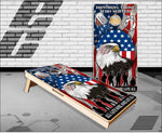 Honor Vets Patriotic Flag 2 Cornhole Boards