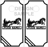 Horse Harness Racing UV Direct Print Cornhole Tops