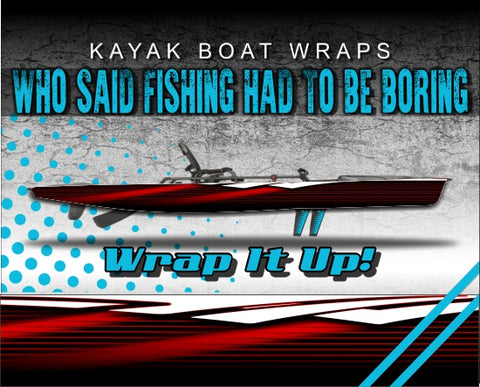 Inverted Kayak Vinyl Wrap Kit Graphic Decal/Sticker 12ft and 14ft