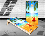 Island Beach Star Fish Wood Cornhole Boards