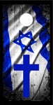 Israeli Cross Flag Cornhole Wrap