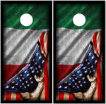 Italian Flag Pull UV Direct Print Cornhole Tops