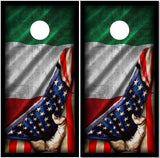 Italian Flag Pull UV Direct Print Cornhole Tops