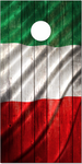 Italian flag Weathered Wood Cornhole Wrap
