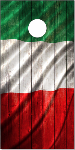 Italian flag Weathered Wood UV Direct Print Cornhole Tops