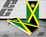 Jamaican Flag Flat Cornhole Boards