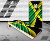 Jamaican Flag Wavy Cornhole Boards