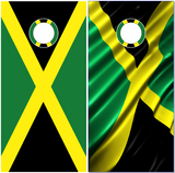 Jamaican Flag Cornhole Wrap
