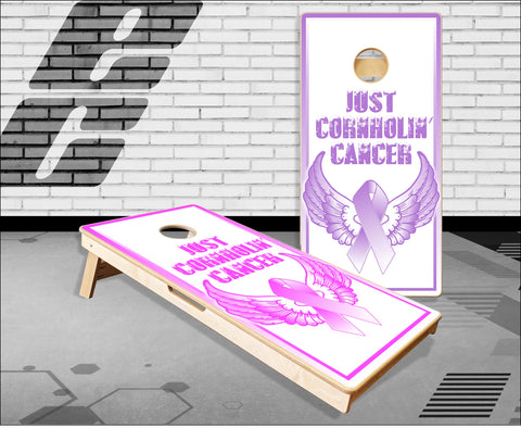 Just Cornholin Cancer Cornhole Boards