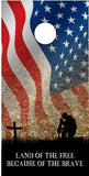 Kneeling Soldier Flag Camo UV Direct Print Cornhole Tops