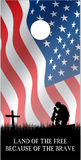 Kneeling Soldier Flag Patriotic UV Direct Print Cornhole Tops