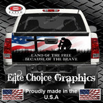 Kneeling Soldier Flag Tailgate Wrap