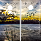 Lake Life 2 (2) UV Direct Print Cornhole Tops