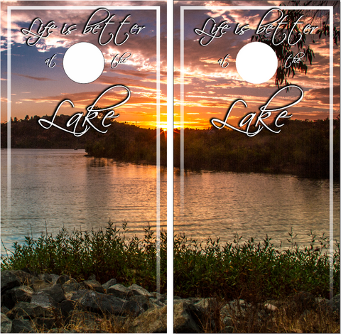 Lake Life 3 UV Direct Print Cornhole Tops