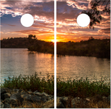 Lake Sunset UV Direct Print Cornhole Tops