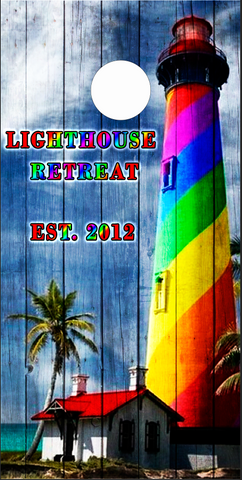 Lighthouse Retreat UV Direct Print Cornhole Tops