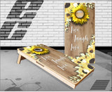 Live Laugh Love Sunflower Cornhole Boards