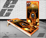 Live to Ride Biker Skulls Cornhole Boards