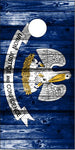 Louisiana flag UV Direct Print Cornhole Tops