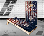 MIssissippi American Flag Wood Cornhole Boards
