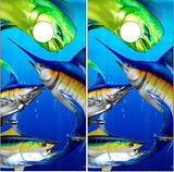 Mahi Mahi Marlin Tuna Fishing UV Direct Print Cornhole Tops