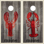 Maine Lobster Wood UV Direct Print Cornhole Tops