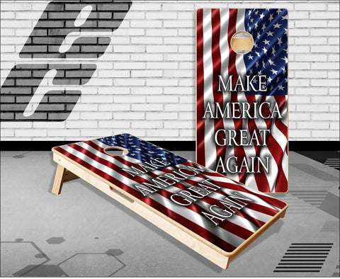 Make America Great Flag Cornhole Boards